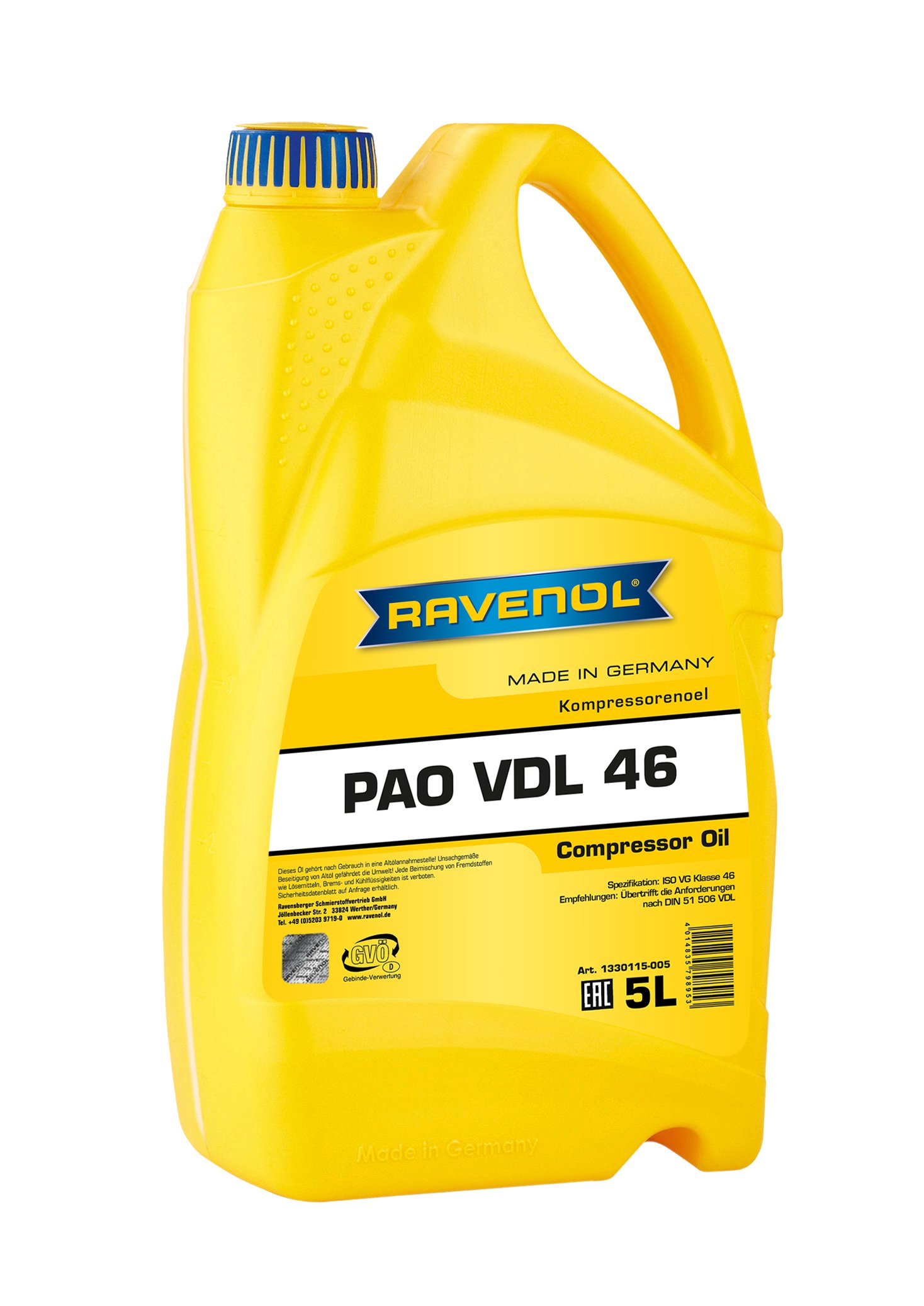 RAVENOL Kompressorenoel PAO VDL 46 5 L