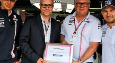 RAVENOL in Hockenheim vom Sahara Force India F1 Team ausgezeichnet