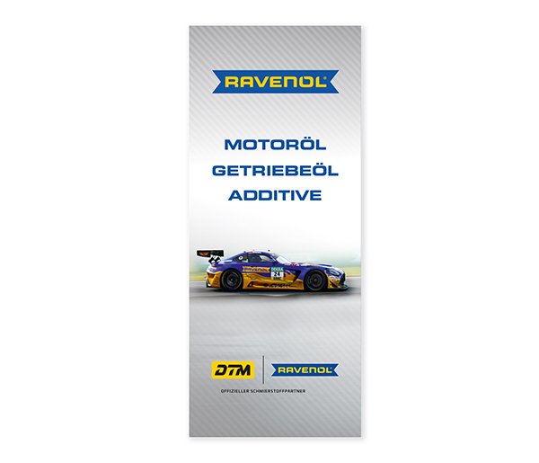 RAVENOL Hochformatflagge DTM 150x360cm 1 St