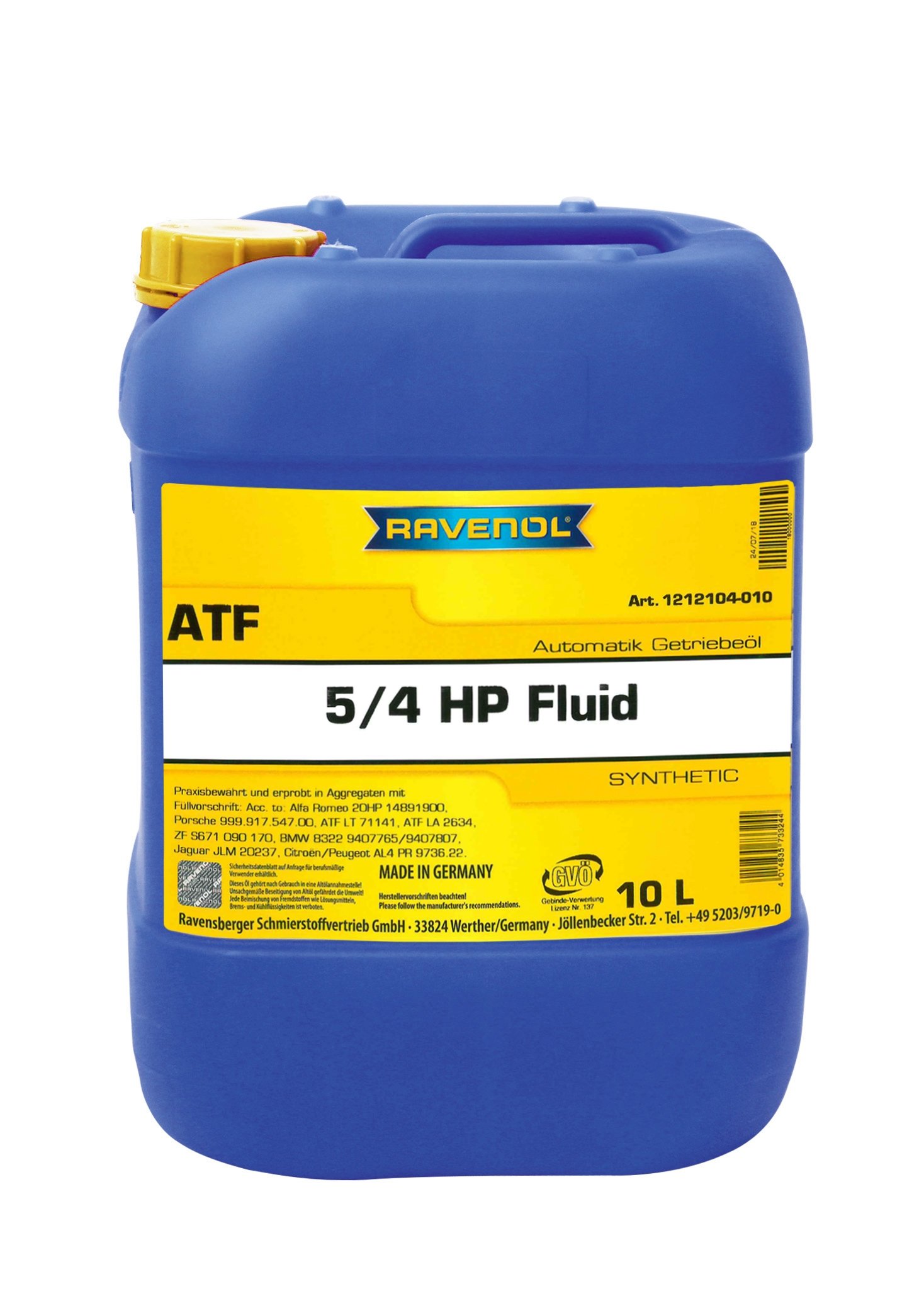 RAVENOL ATF 5/4 HP Fluid 10 L
