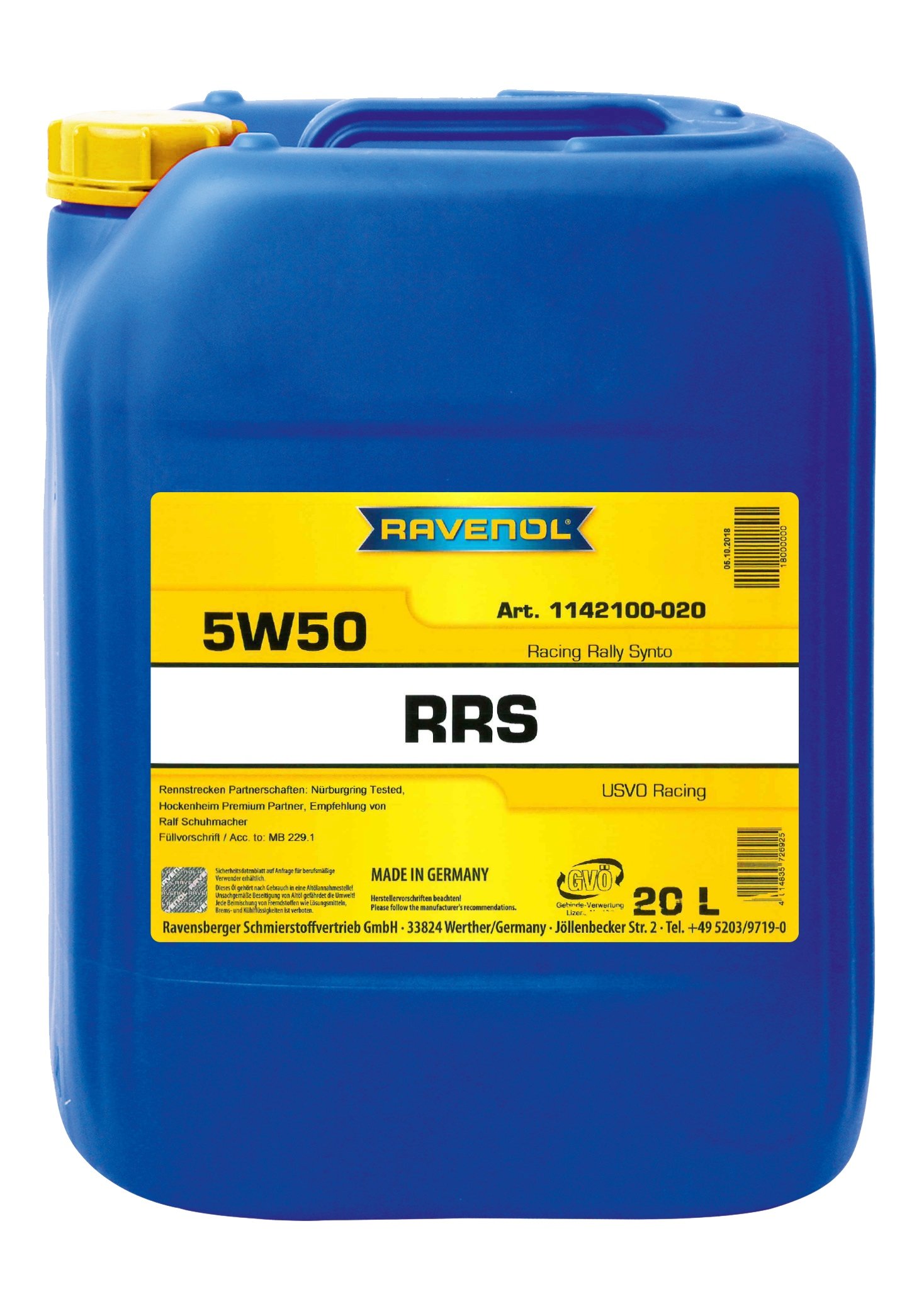 RAVENOL RRS SAE 5W-50 20 L