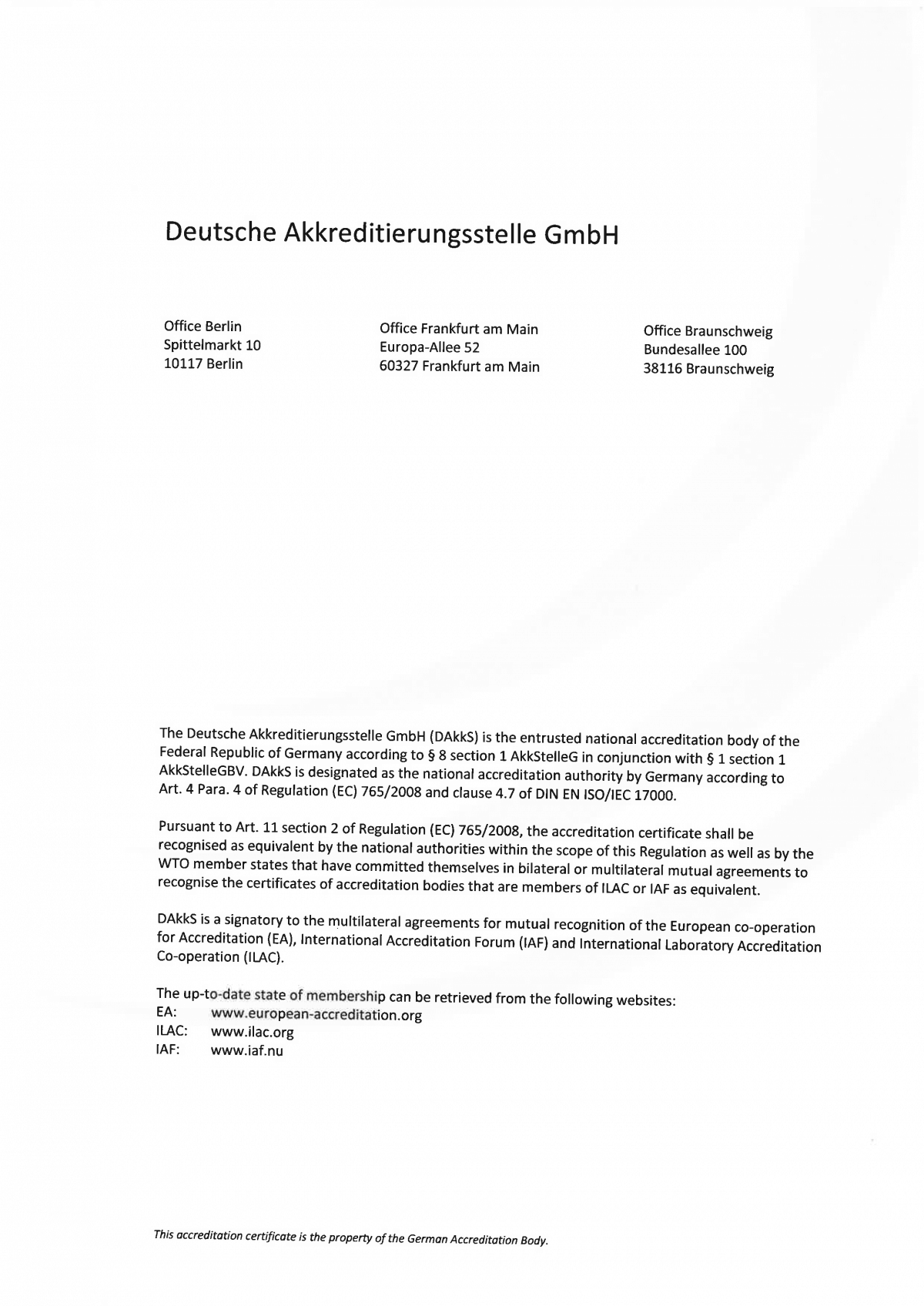 Certificate of accreditation part 2 Certificate of accreditation part 2