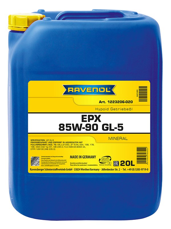 RAVENOL Getriebeoel EPX SAE 85W-90 GL-5 20 L