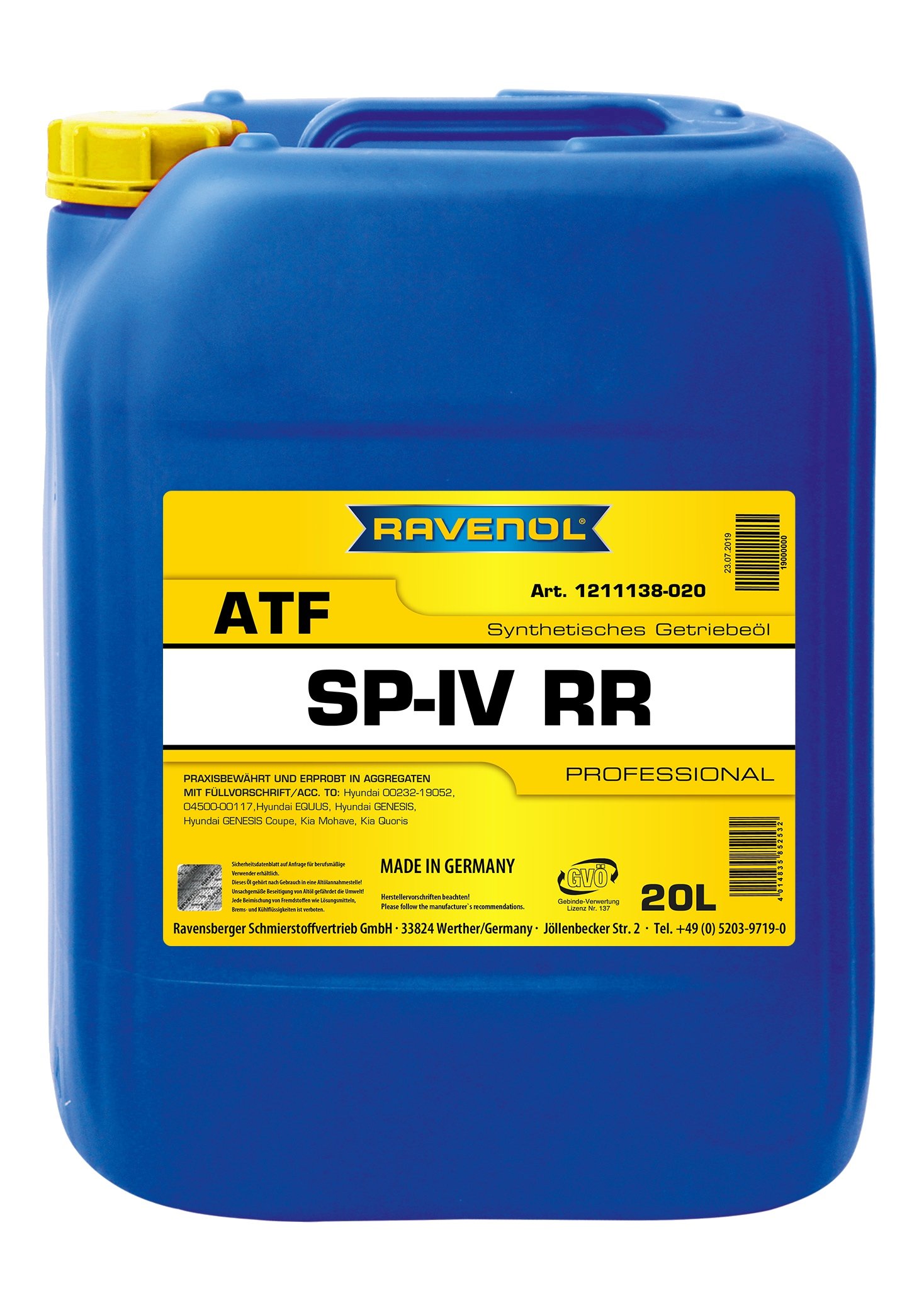 RAVENOL ATF SP-IV RR 20 L