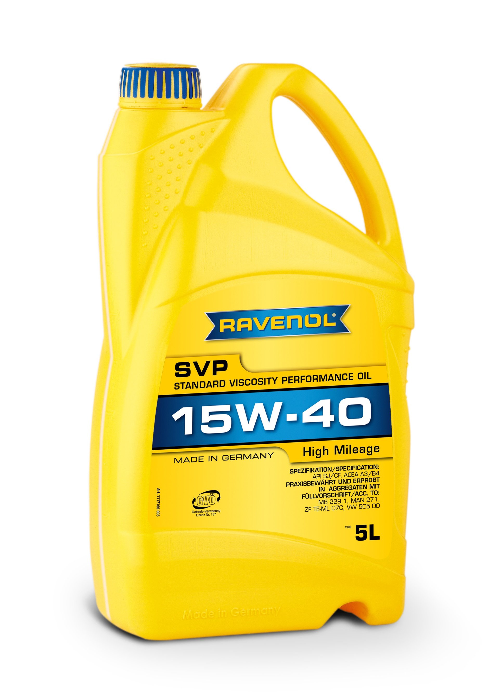 RAVENOL SVP Stand. Viscos. Perform. Oil SAE 15W-40 5 L