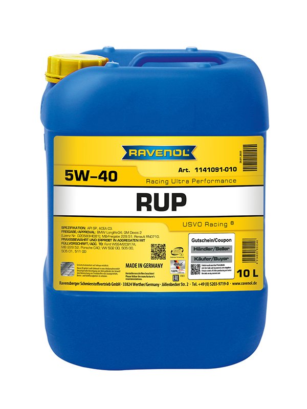 RAVENOL RUP Racing Ultra Performance SAE 5W-40 10 L