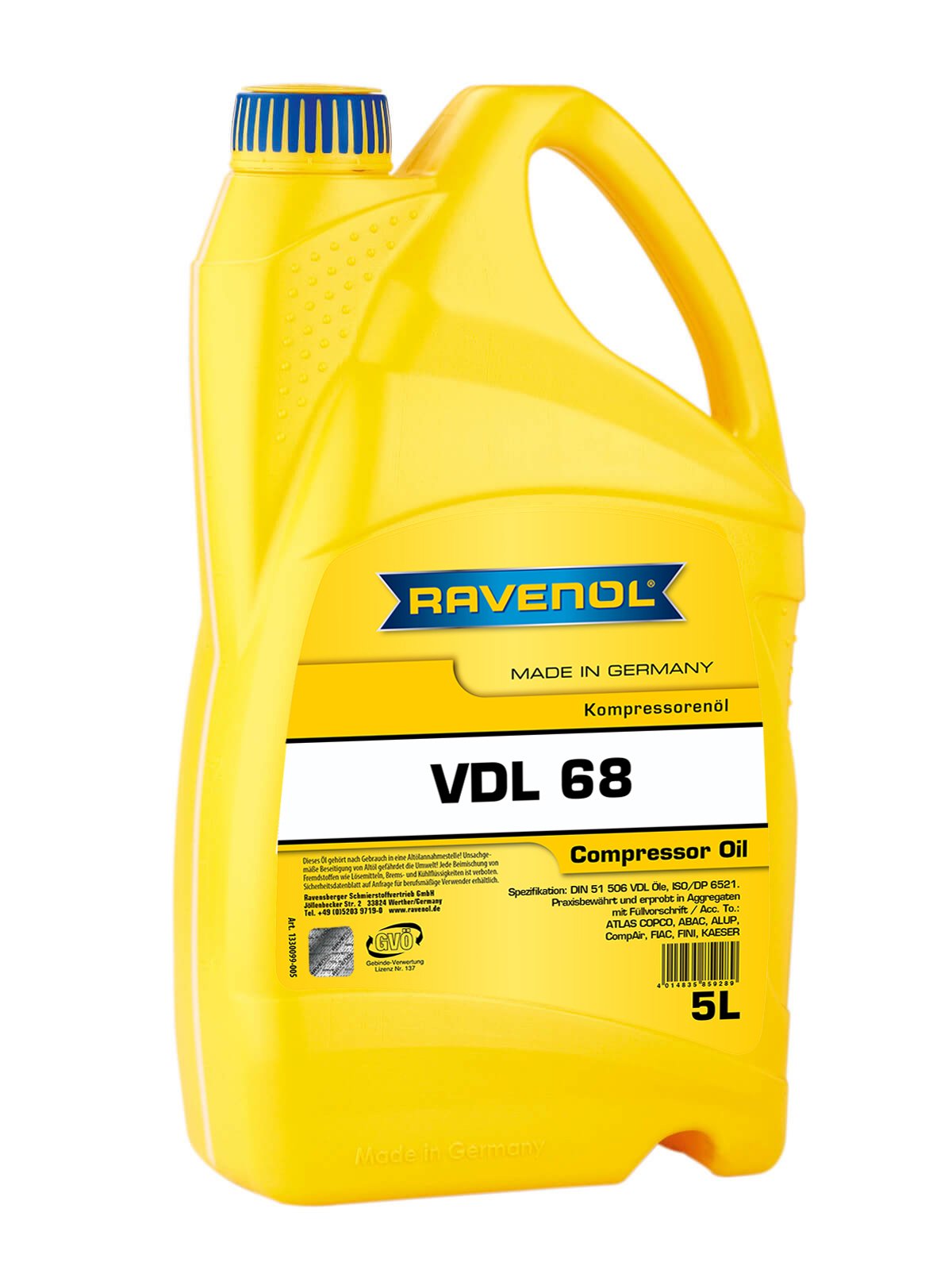 RAVENOL Kompressorenoel VDL 68 5 L
