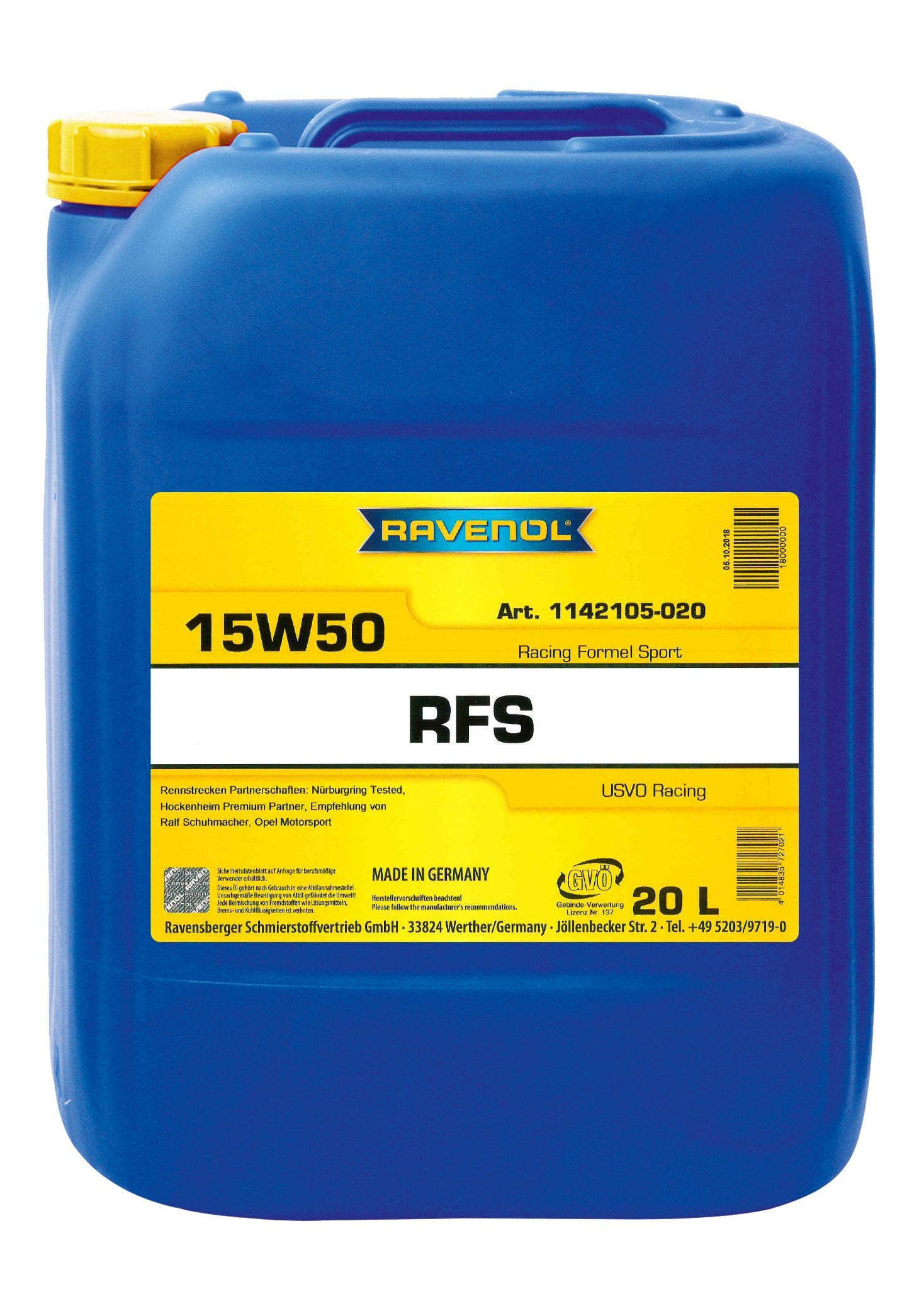 RAVENOL RFS SAE 15W-50 20 L