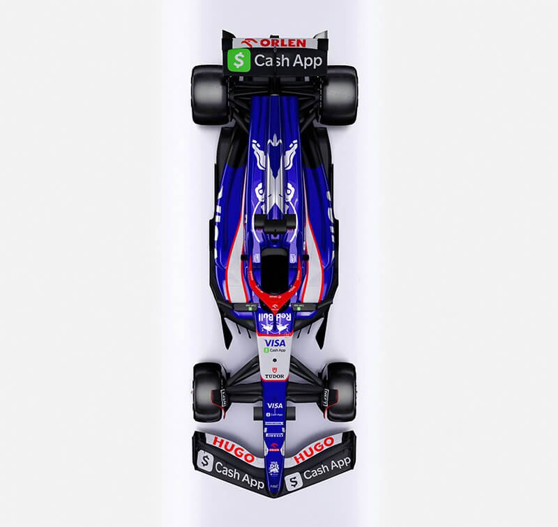 The Formula 1 car from above The Formula 1 car from above