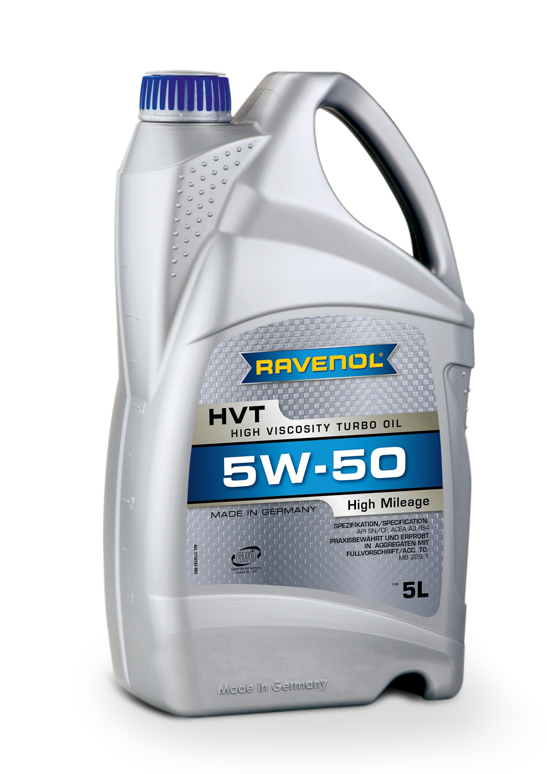 RAVENOL HVT High Viscosity Turbo Oil SAE 5W-50 5 L