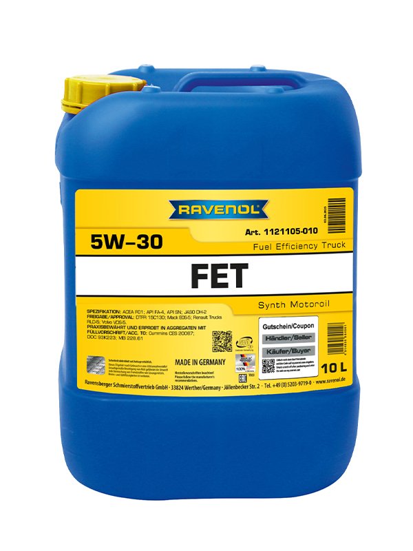 RAVENOL FET Fuel Efficiency Truck SAE 5W-30 10 L