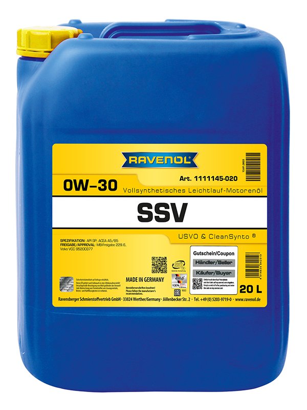 RAVENOL SSV Fuel Economy SAE 0W-30 20 L