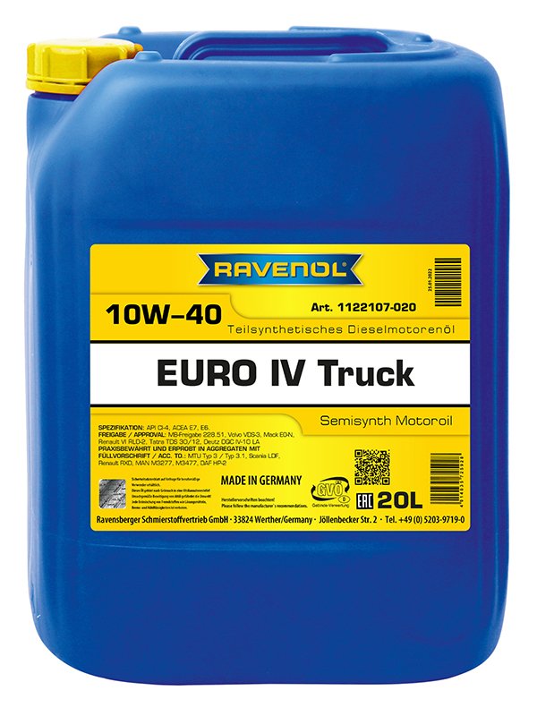 RAVENOL EURO IV Truck SAE 10W-40 20 L