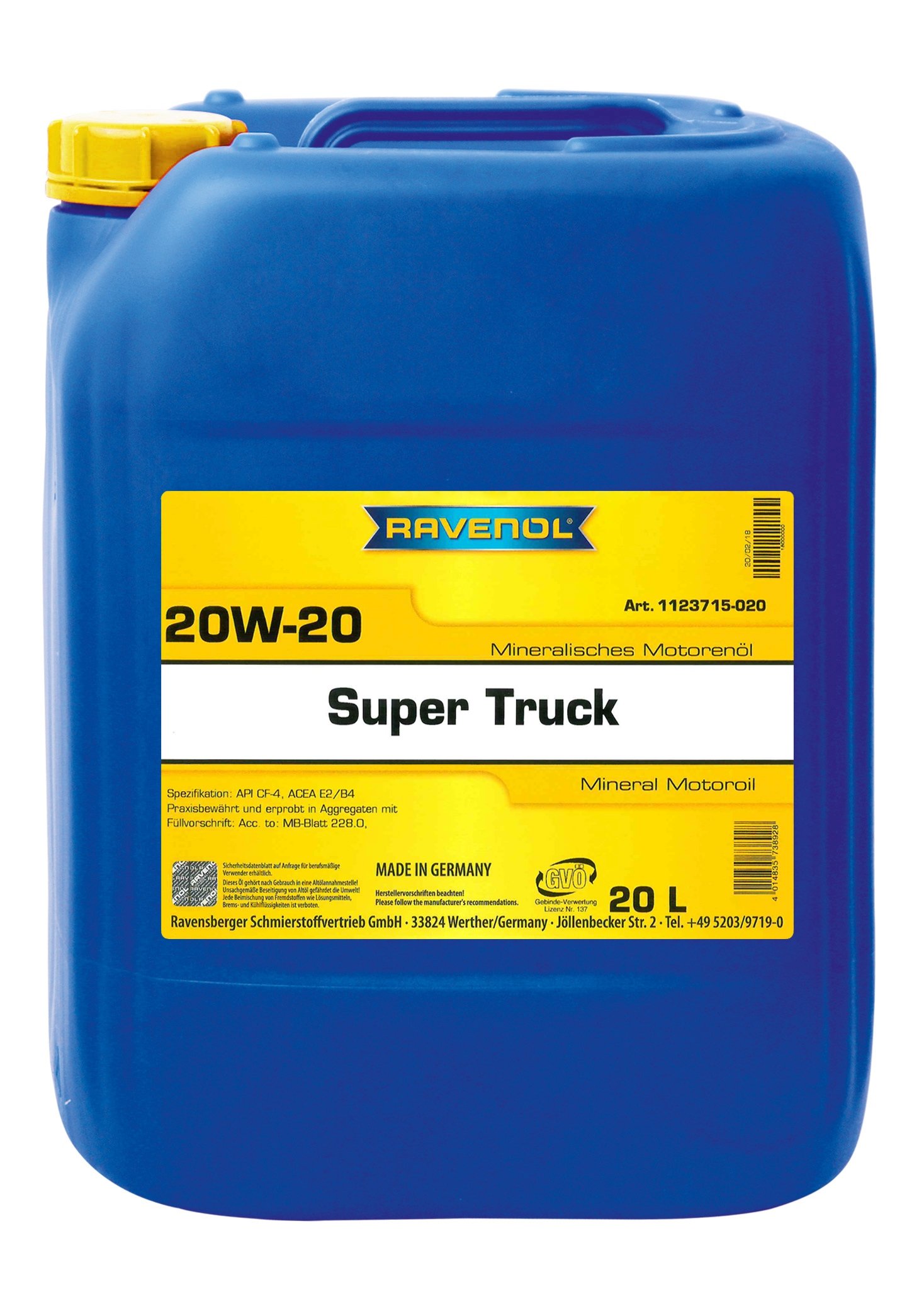RAVENOL Super Truck SAE 20W-20 20 L