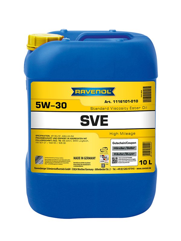 RAVENOL SVE Standard Viscosity Ester Oil SAE 5W-30 10 L