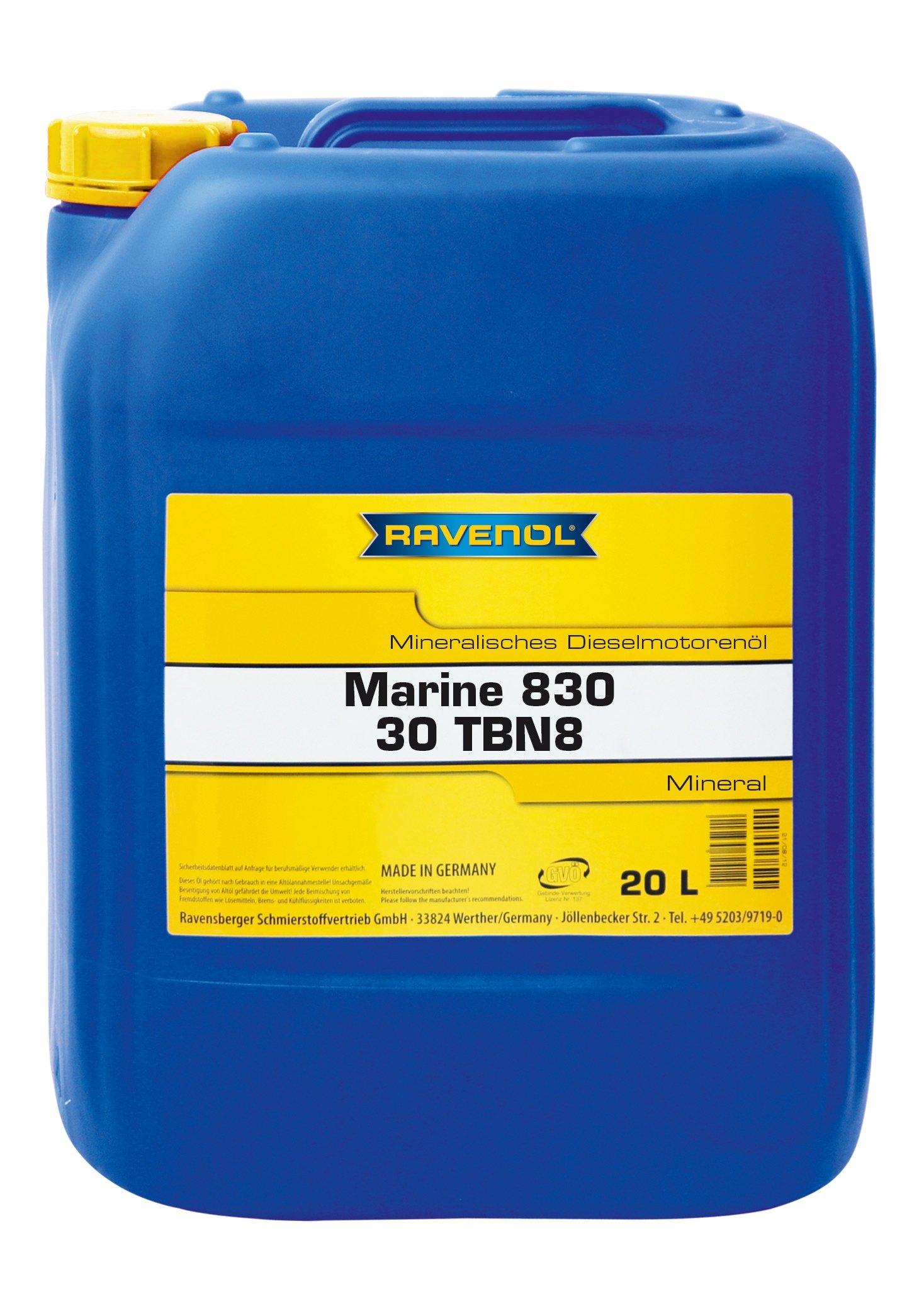 RAVENOL MARINE 830 SAE 30 TBN8 20 L