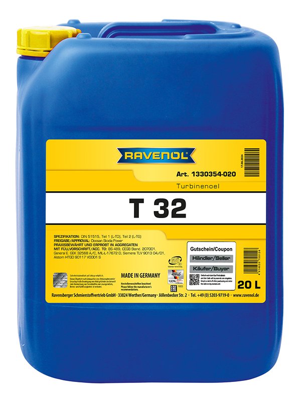 RAVENOL Turbinenoel T 32 20 L