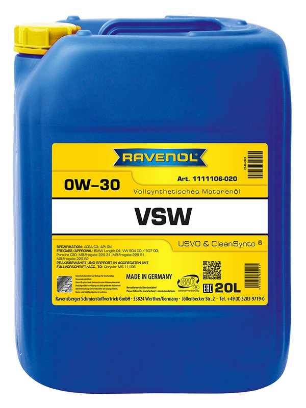 RAVENOL VSW SAE 0W-30 20 L