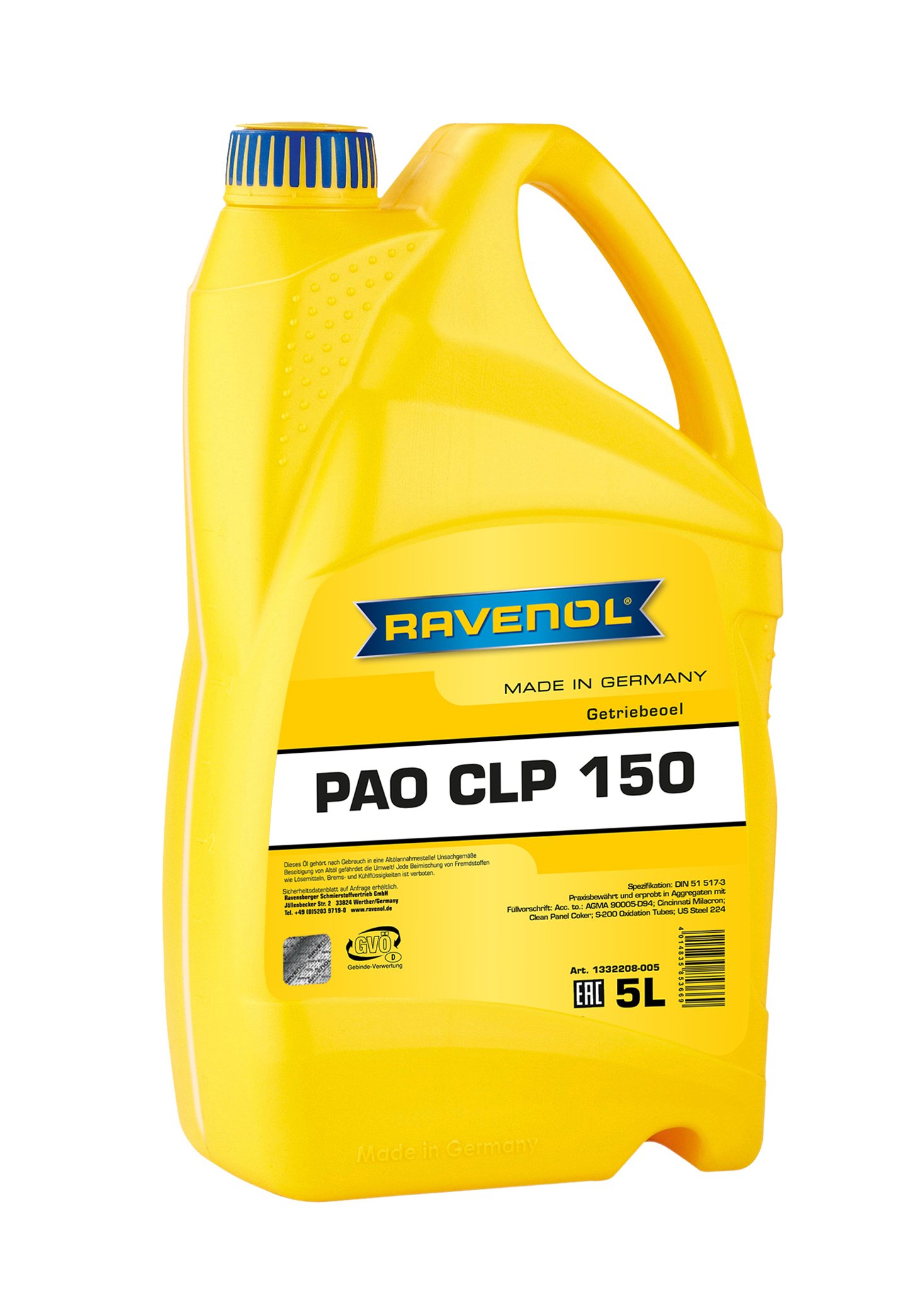 RAVENOL Getriebeoel PAO CLP 150 5 L