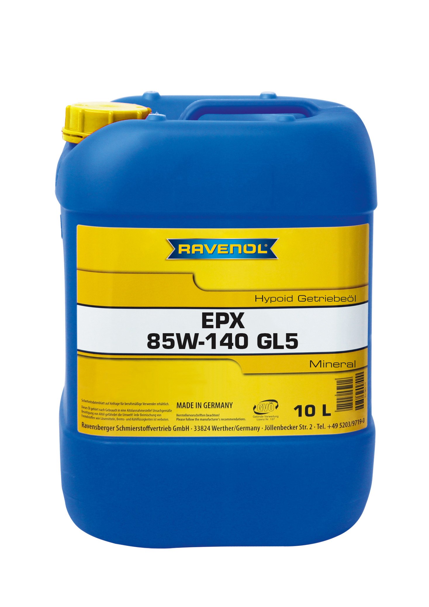 RAVENOL Getriebeoel EPX SAE 85W-140 GL-5 10 L