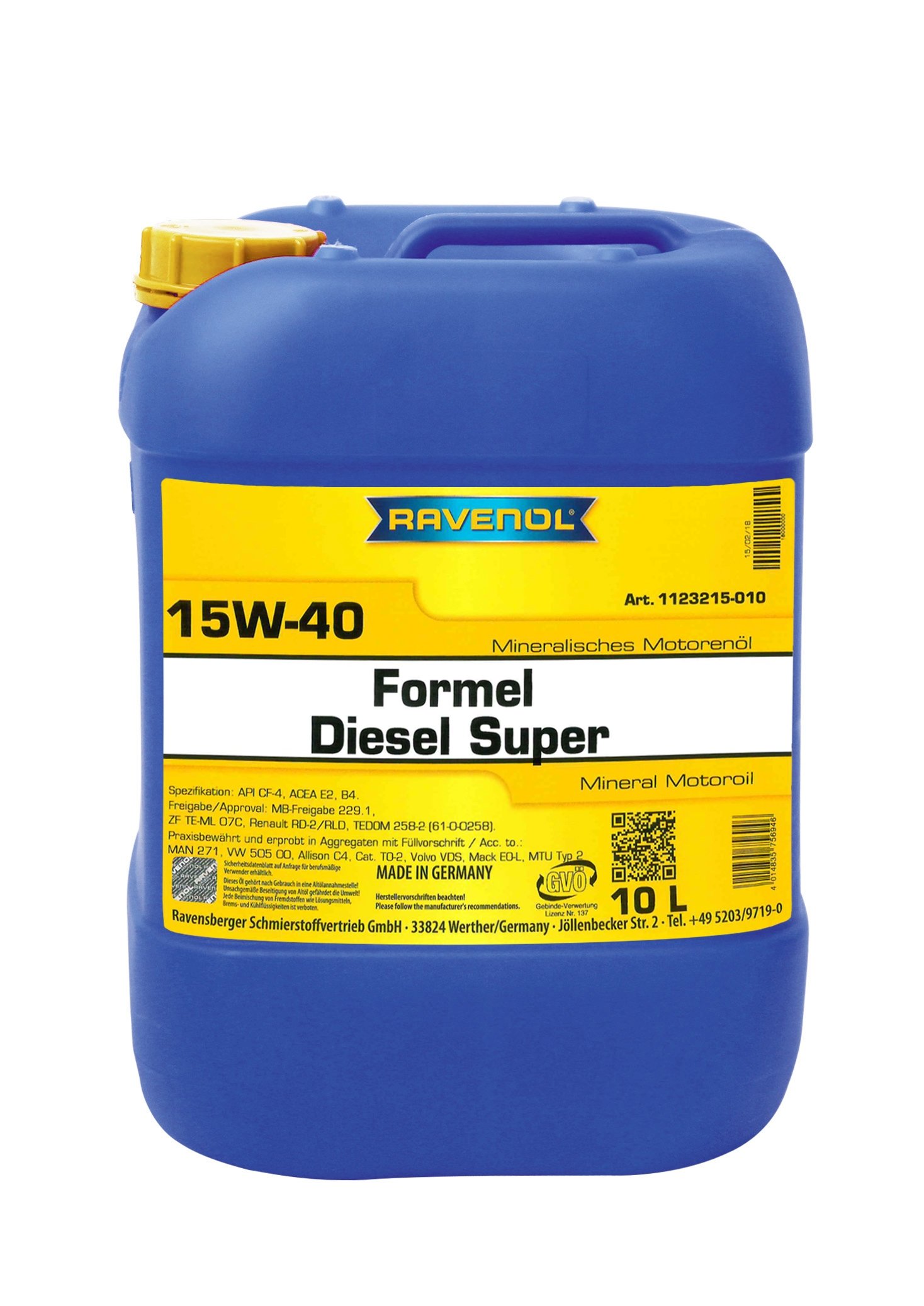 RAVENOL Formel Diesel Super SAE 15W-40 10 L