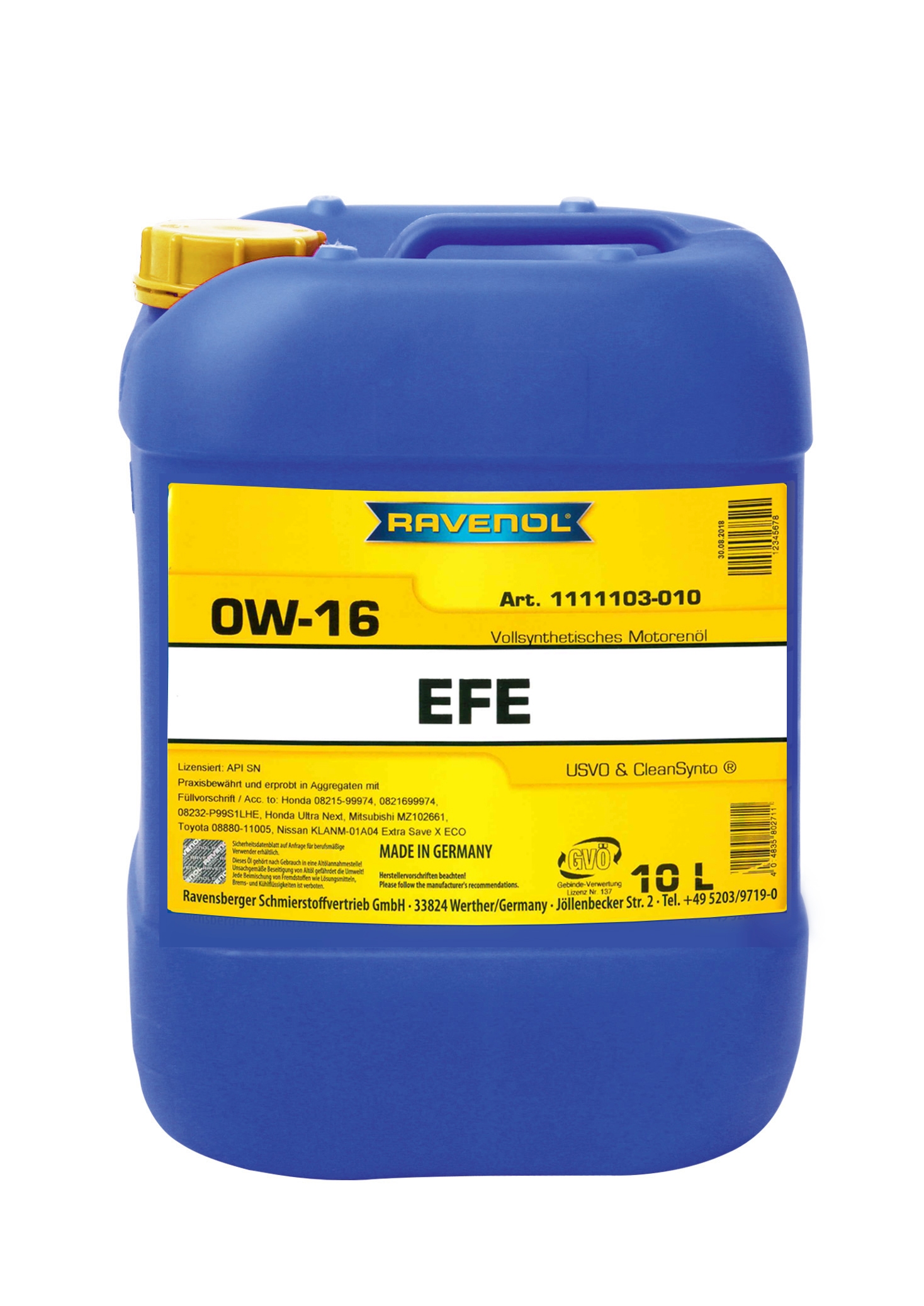 RAVENOL EFE Extra Fuel Economy SAE 0W-16