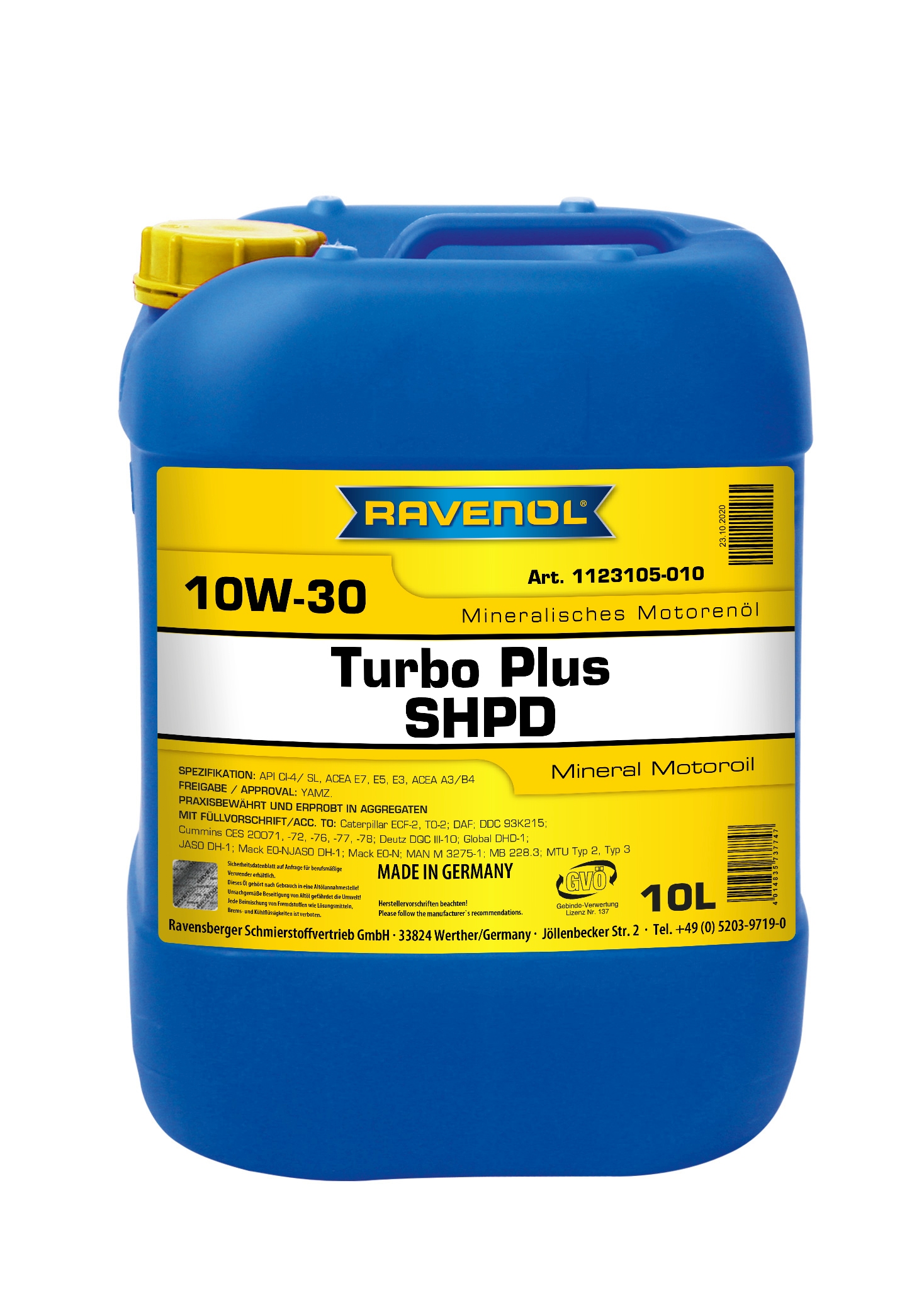 RAVENOL Turbo Plus SHPD SAE 10W-30
