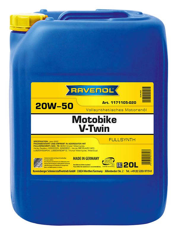 RAVENOL Motobike V-Twin SAE 20W-50 Fullsynth.