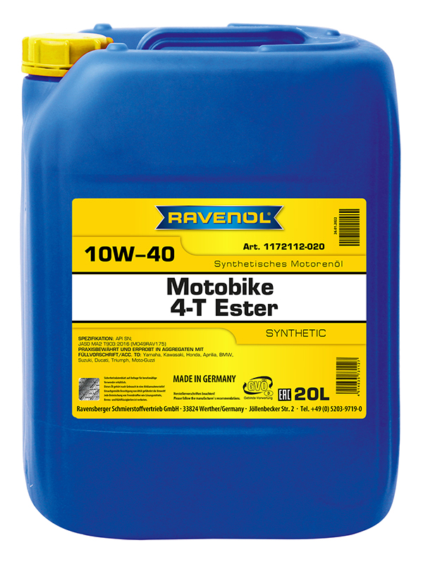 RAVENOL Motobike 4-T Ester SAE 10W-40 | RAVENOL
