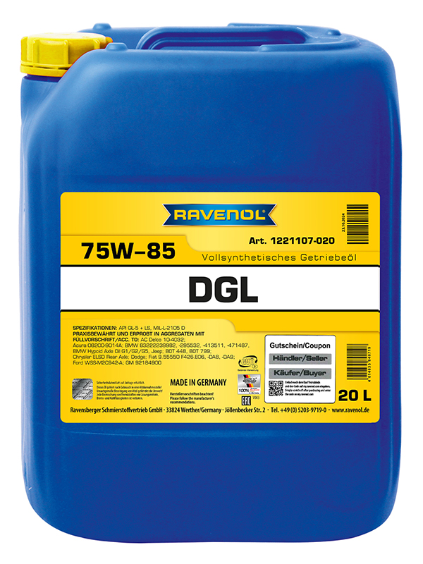 RAVENOL DGL SAE 75W-85 GL-5 LS | RAVENOL