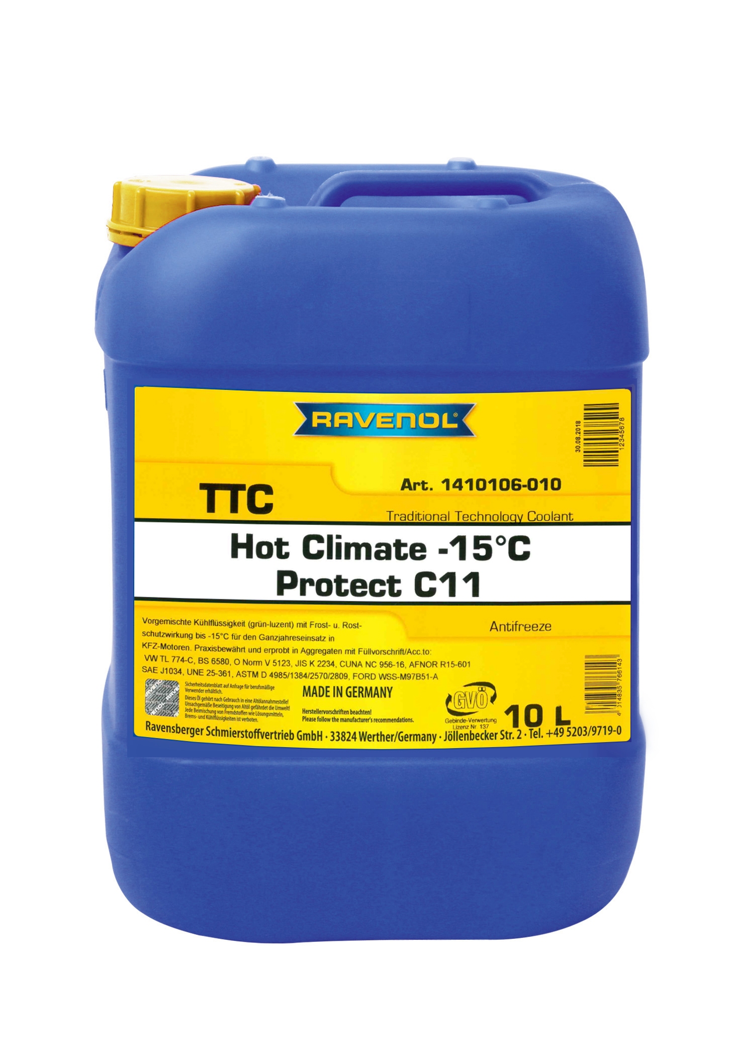 RAVENOL TTC Hot Climate -15°C Protect C11